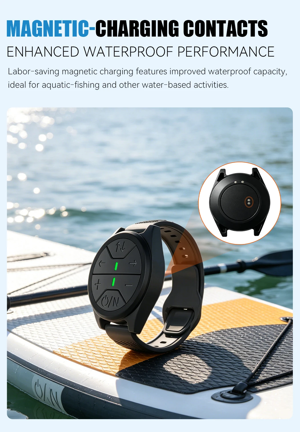 Wasserdichte Fernbedienung für Elektro-Kajak SUP Paddelbrett Motor Propeller, Wiederaufladbar, Kompatibel mit Kedean Motoren – Detail 5