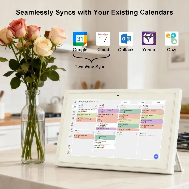Hindetel digital Family Shared Calendar Digital Wall Calendar 3+32GB multi language Touch Screen Seamlessly Syncs  Editschedules