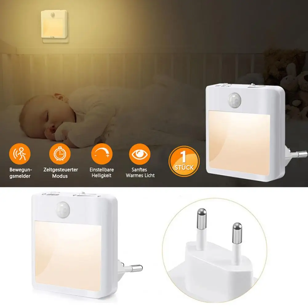 Useful LED Night Lamp Low-Power Consumption Flicker Free Illumination Wardrobe Light Automatic Human Body Induction Lamp