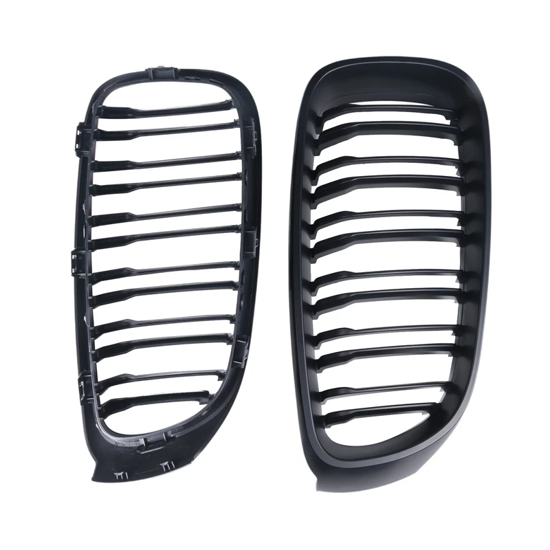 

Matte Black Front Bumper Kidney Grill Grilles For -BMW 3 Series GT F34 14-16 320I 328I Xdrive Double Line M Style
