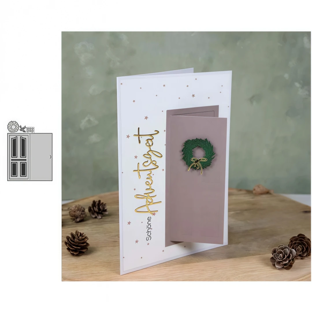 Die neue Weihnachtsserie Gatefold Card Metall-Stanzformen für DIY Scrapbooking, Kartenherstellung, Schablonen, Prägung, Basteldekoration