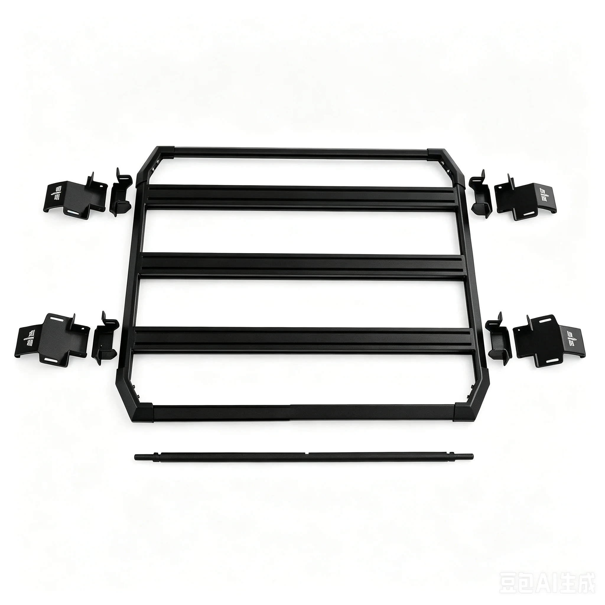 JK Heavy Duty Aluminum Power-coated Short Roof Rack Cargo Basket Luggage Carrier Platform Ford Bronco 2021 2024 4x4 Offroad