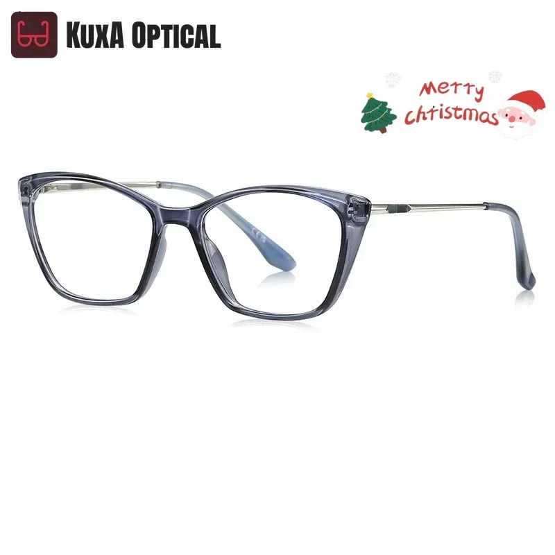 

KUXA новые модные персонализированные женские оправы «кошачий глаз», дизайнерские очки для чтения с защитой от синего света, могут быть изготовлены по индивидуальному заказу по рецепту