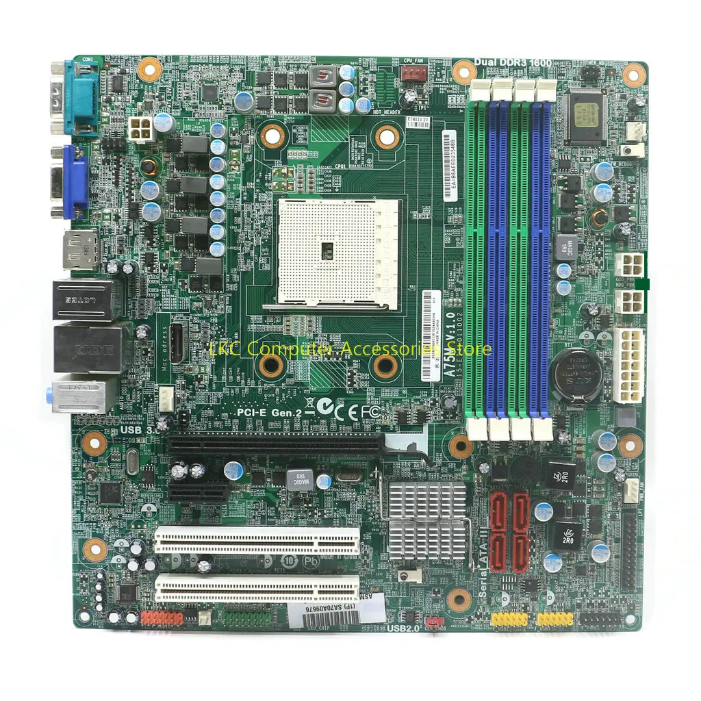 Untuk Lenovo ThinkCentre M78 Motherboard Desktop A75M V:1.0 03T7232 D3F2-LM3 FM2 DDR3 Mainboard 100% diuji