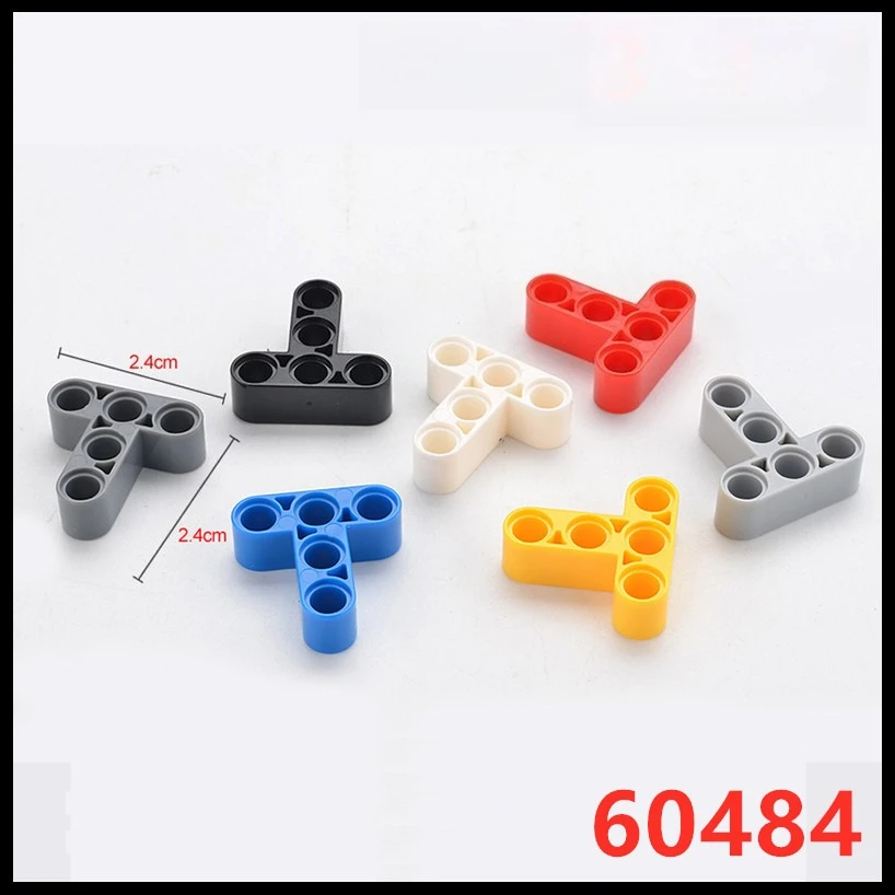 10 Stück 3x3T Locharm MOC Bausteine Technische Teile 60484 mit Lochbalken Zubehör Ersatzteil Kompatibel mit 6072627