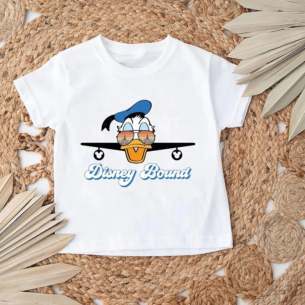 

Summer Disney Kawaii Donald Duck Funny Cartoon Children Cotton T-shirt Cute Cartoon Pattern Children T-shirt Baby Clothes Tops