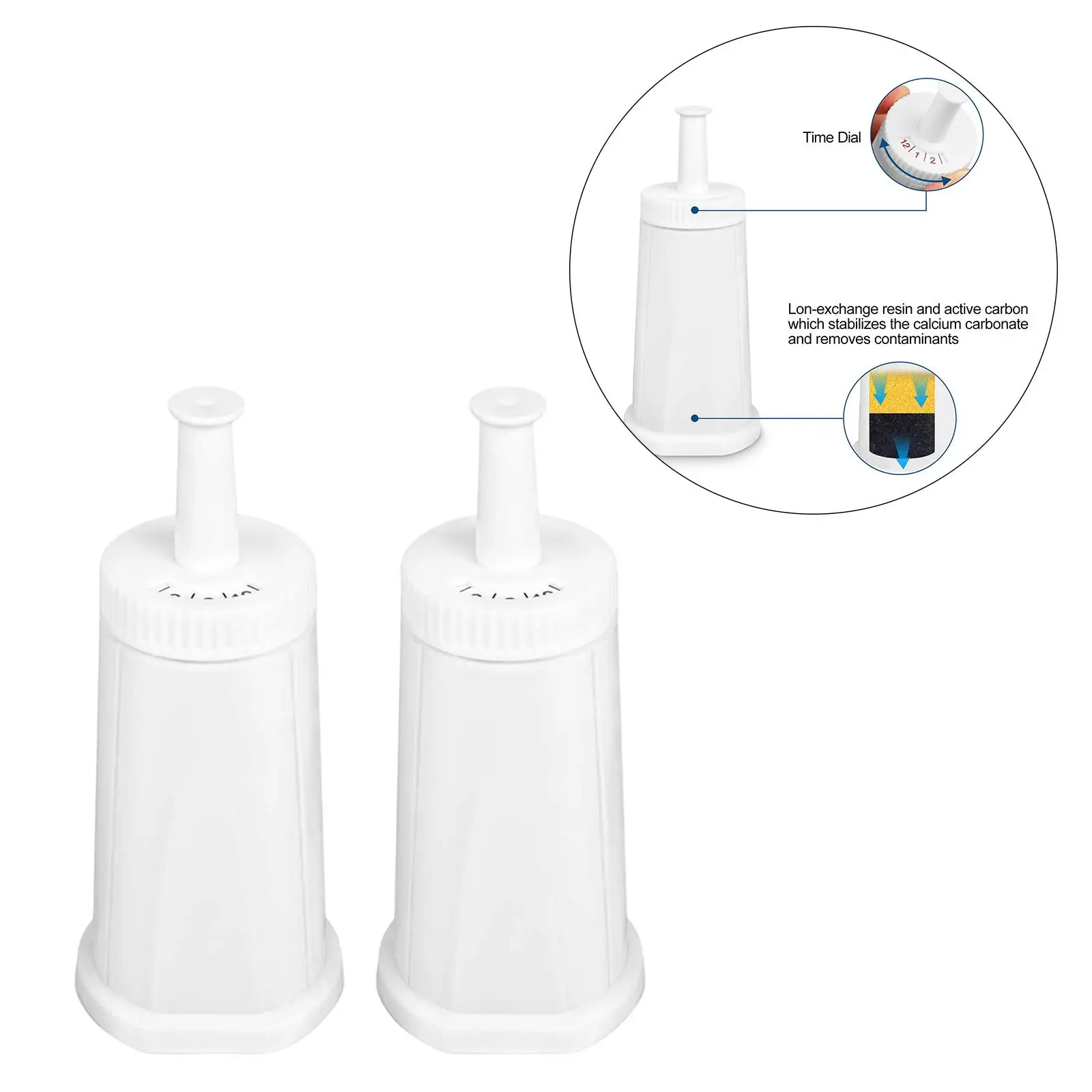 

2 шт. аксессуар для фильтра для воды для кофемашины, мягкий и активированный уголь