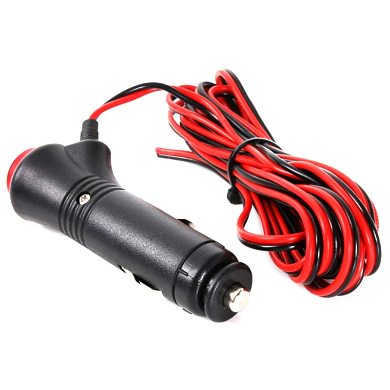 12/24V Copper Socket Plug Connector Extension Wire Male Car Cigarette Cable W/ On-Off Switch For Automobile Refit DC