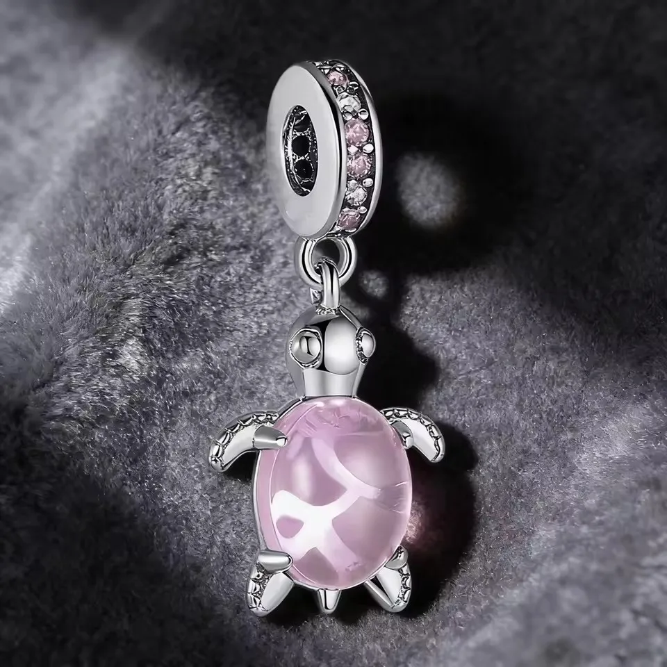 Hot Sale 925 Silver Heart Shape Purple Pink Red Blue Green Zircon Charm Beads Fit Original Bracelet DIY Fine Women Jewelry Gifts