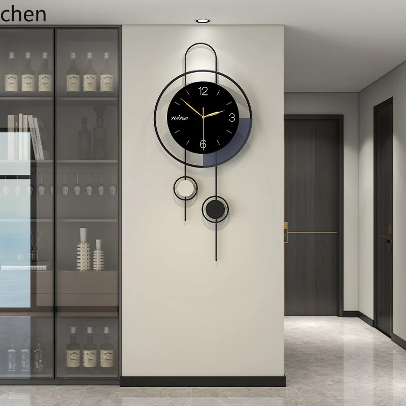 YFY Wall Clock for Living Room, Modern Light Luxury Home  Clock, No Drilling Required, Simple Silent Wall Clock for Dining Room