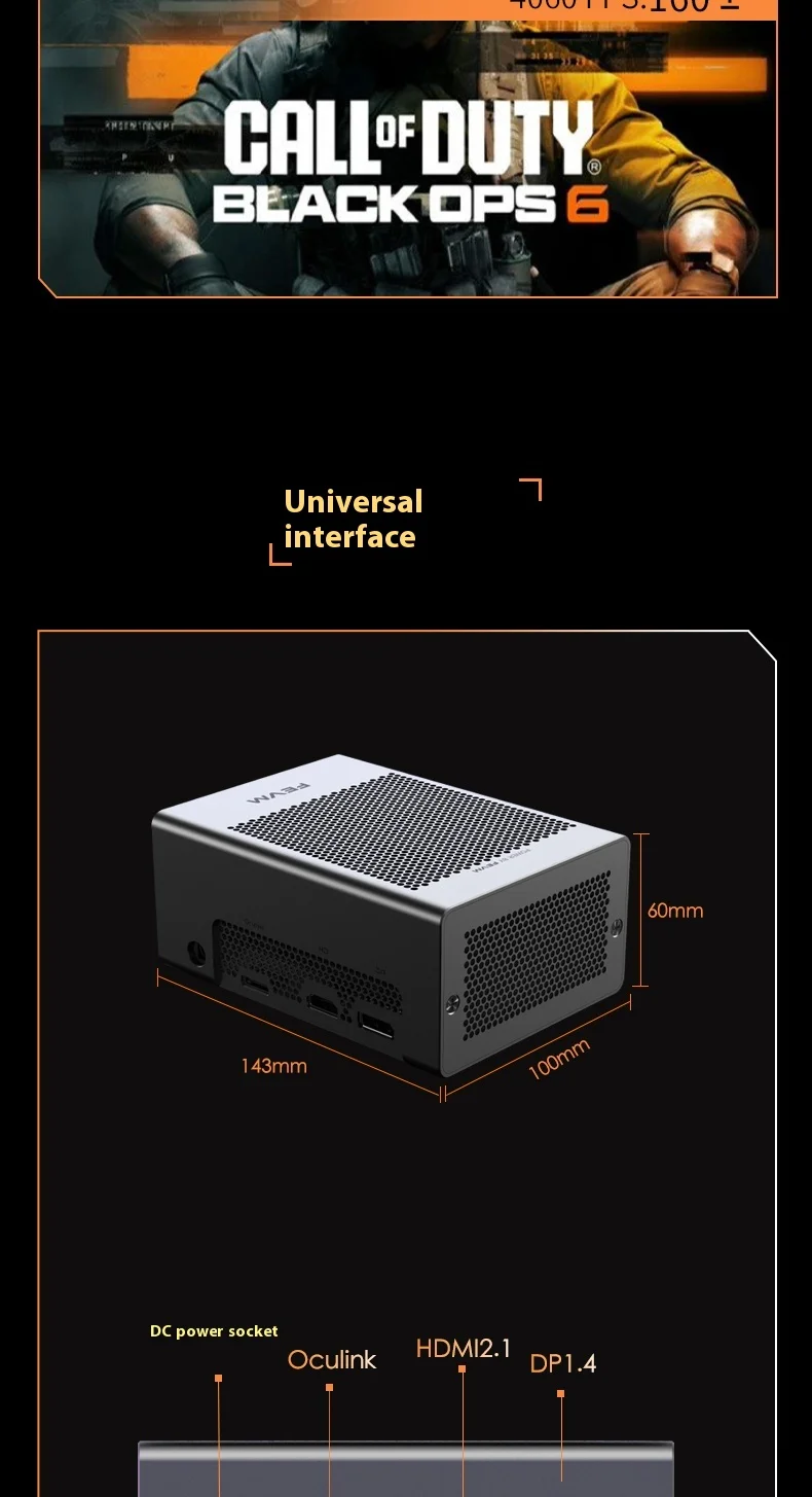 SZBOX Oculink Thunderbolt5 MIni PC NVIDIA RTX4080M 12GB RTX 4090M 16GB PCIE16(4,0x4) 64Gbps juego ordenador de escritorio de oficina