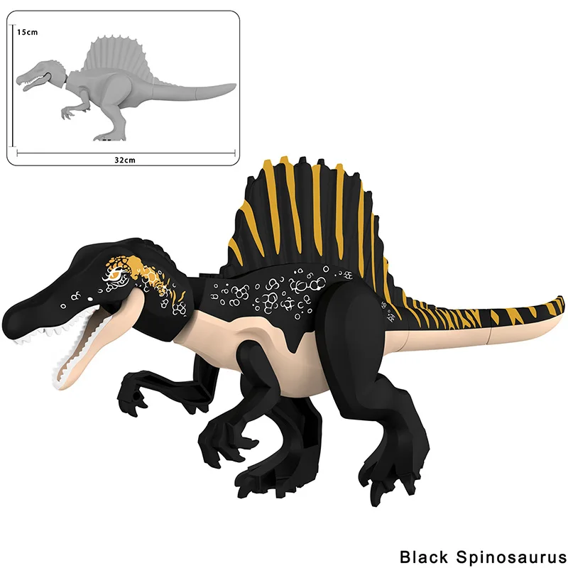 Jurassic Dinosaur World Large Spinosaurus Model Building Blocks Bricks Set DIY Jurassic Dino Park Assembly Toys For Boy Gifts - view 2