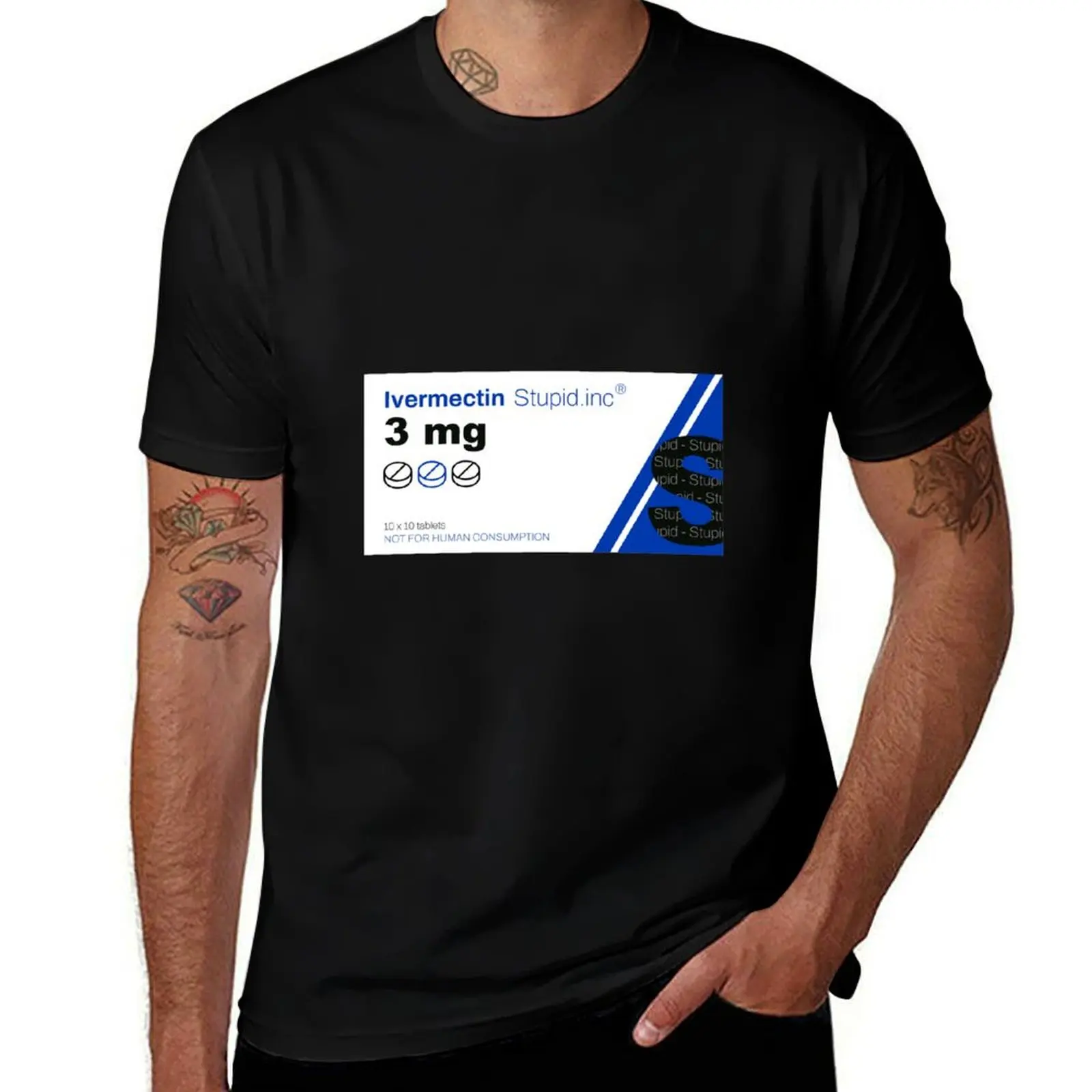 

Ivermectin Medicine Packaging T-Shirt Utility Work Short Sleeve Top