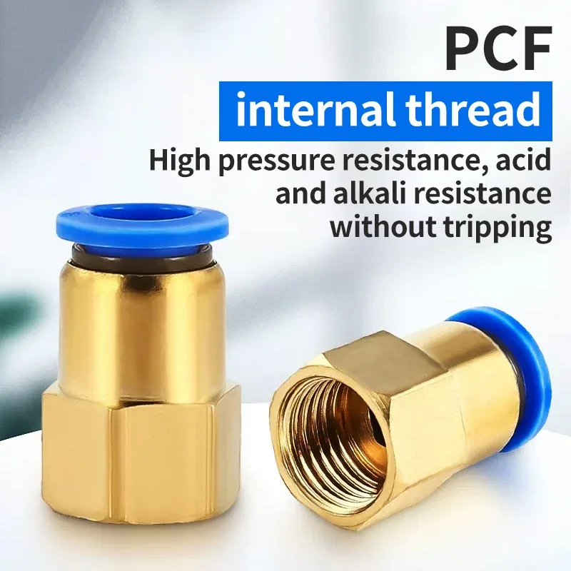 

PCF" OD Hose Tube 4MM-12MM Pneumatic Connector 1/8'' 1/4'' 3/8'' 1/2''BSP Female thread Push In Fitting for Air Pipe joint