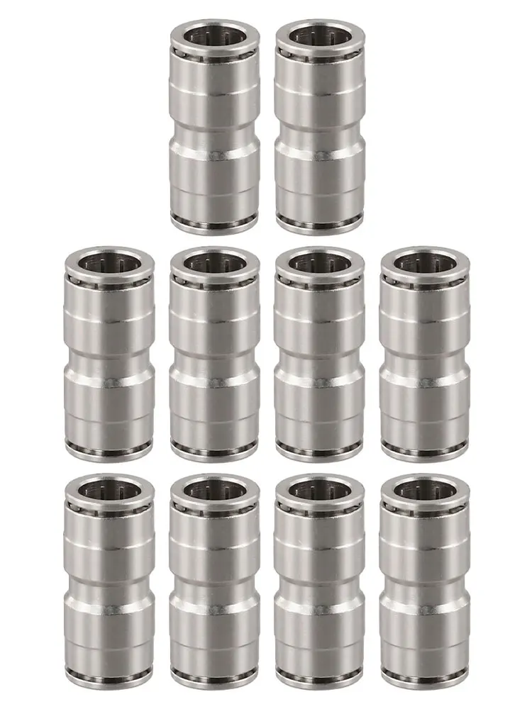 Pneumatic Air Fitting Nickel Plated Hose Connector 304 Stainless Steel Claws Multiple Size Diameters Nickel-plated Copper Body