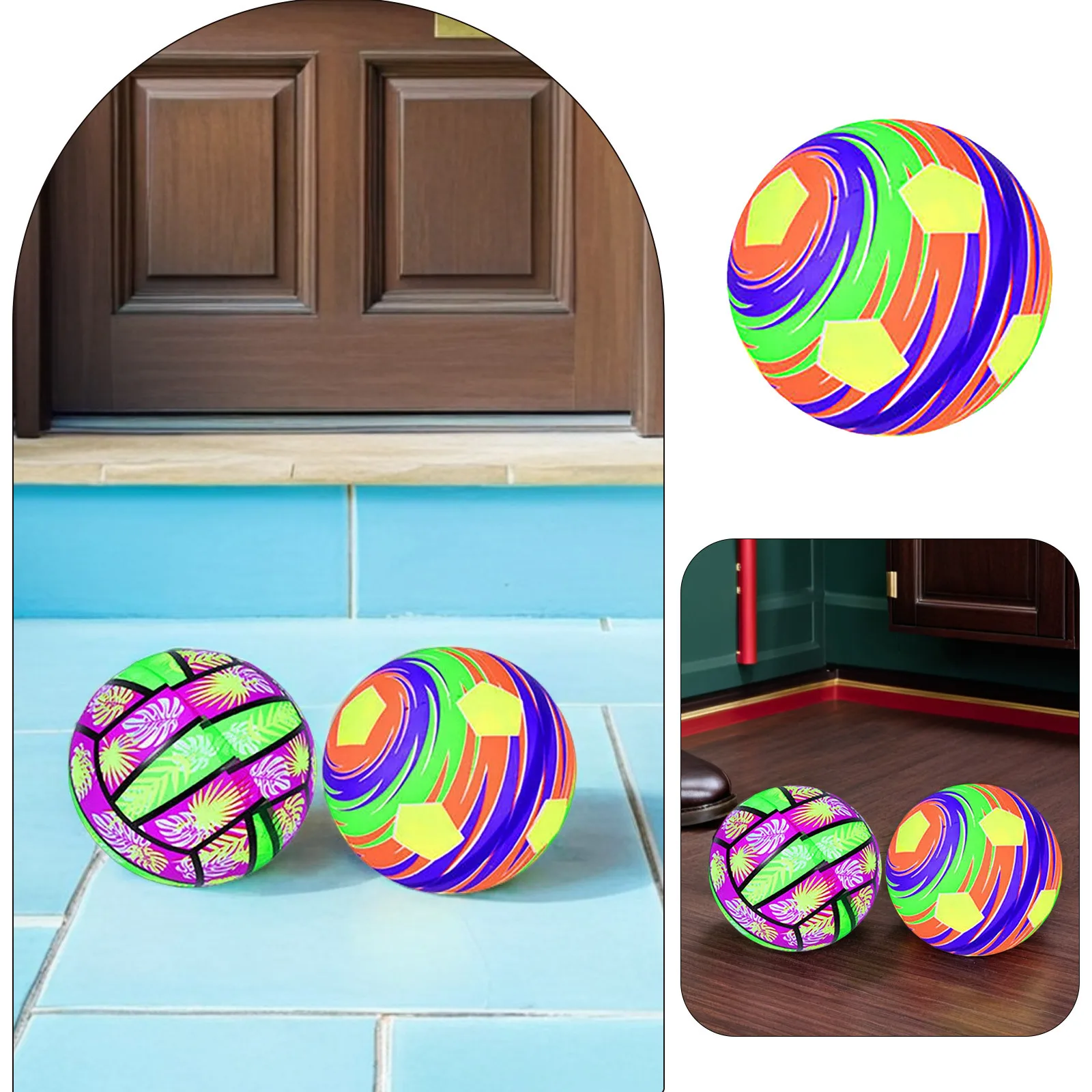 2Pcs Kunststoff Glowing Fußball Kleine Fußball Ausübung Ball Outdoor Training Fußball Sport Unterhaltung Spaß Fußball