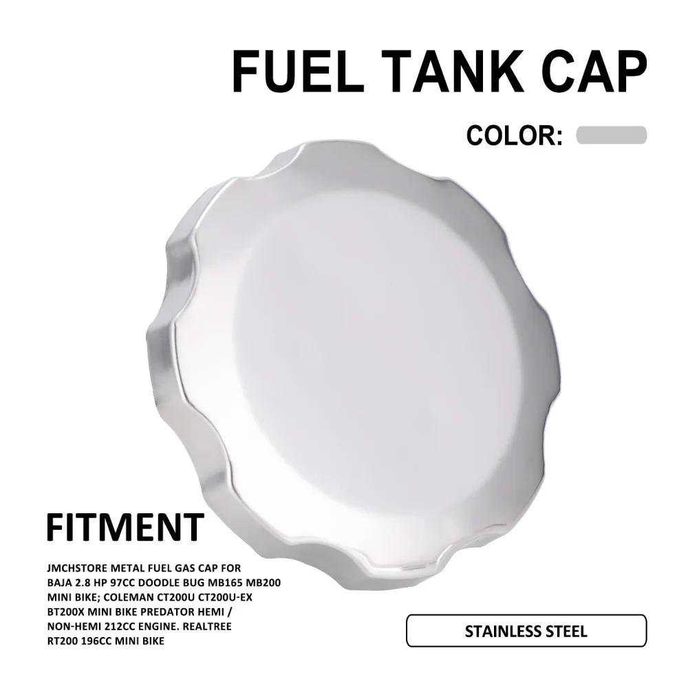 Крышка топливного бака крышка мотоцикла Запчасти для Coleman CT200U CT200U-EX BT200X мини-велосипед для 2,8 Hp 97cc MB165 MB200 нержавеющая сталь
