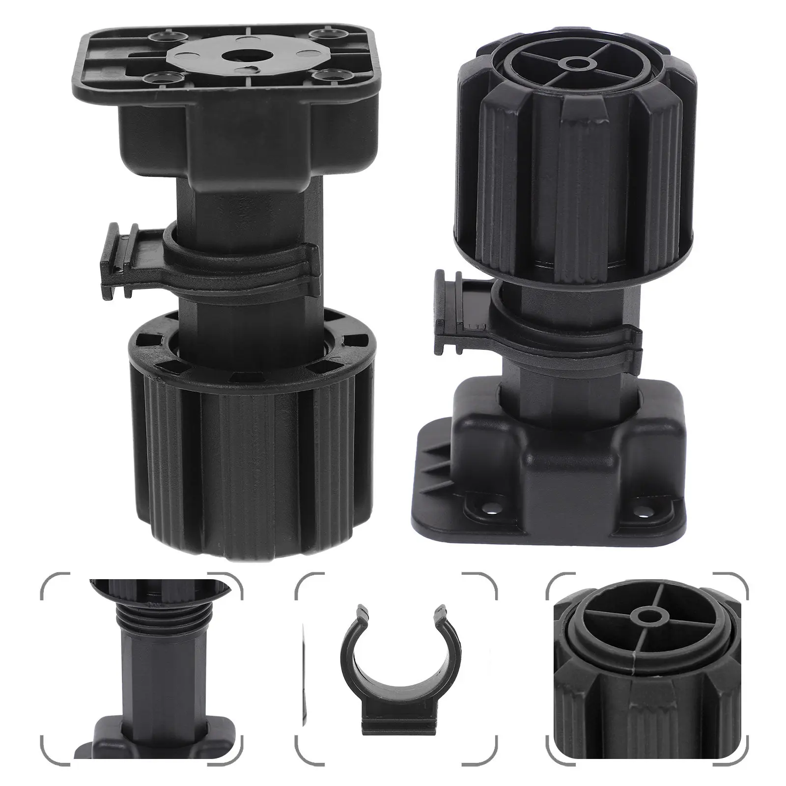 

4Pcs Adjustable PP Cabinet Legs Heavy Duty Furniture Levelers for Kitchen Bathroom Shoe Wine Cabinets Strong Non-Skid Support