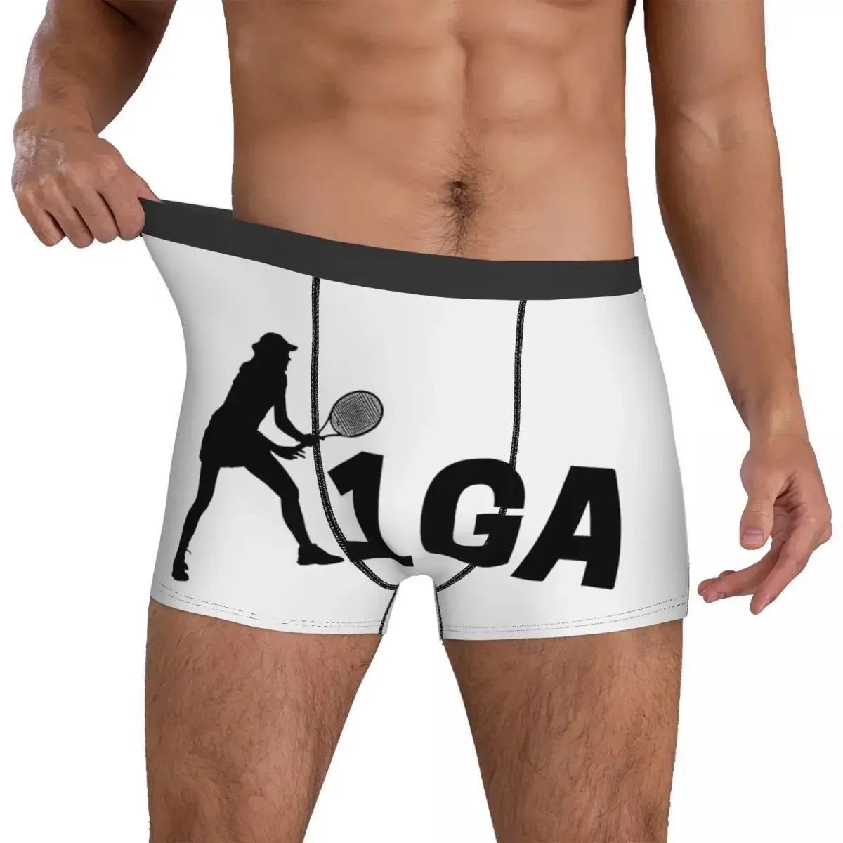 Boxer Onderbroek Short Iga Swiatek 1ga Iga Swiatek Team Slipje Heren Ademend Ondergoed Voor Homme Man Boyfriend Cadeau