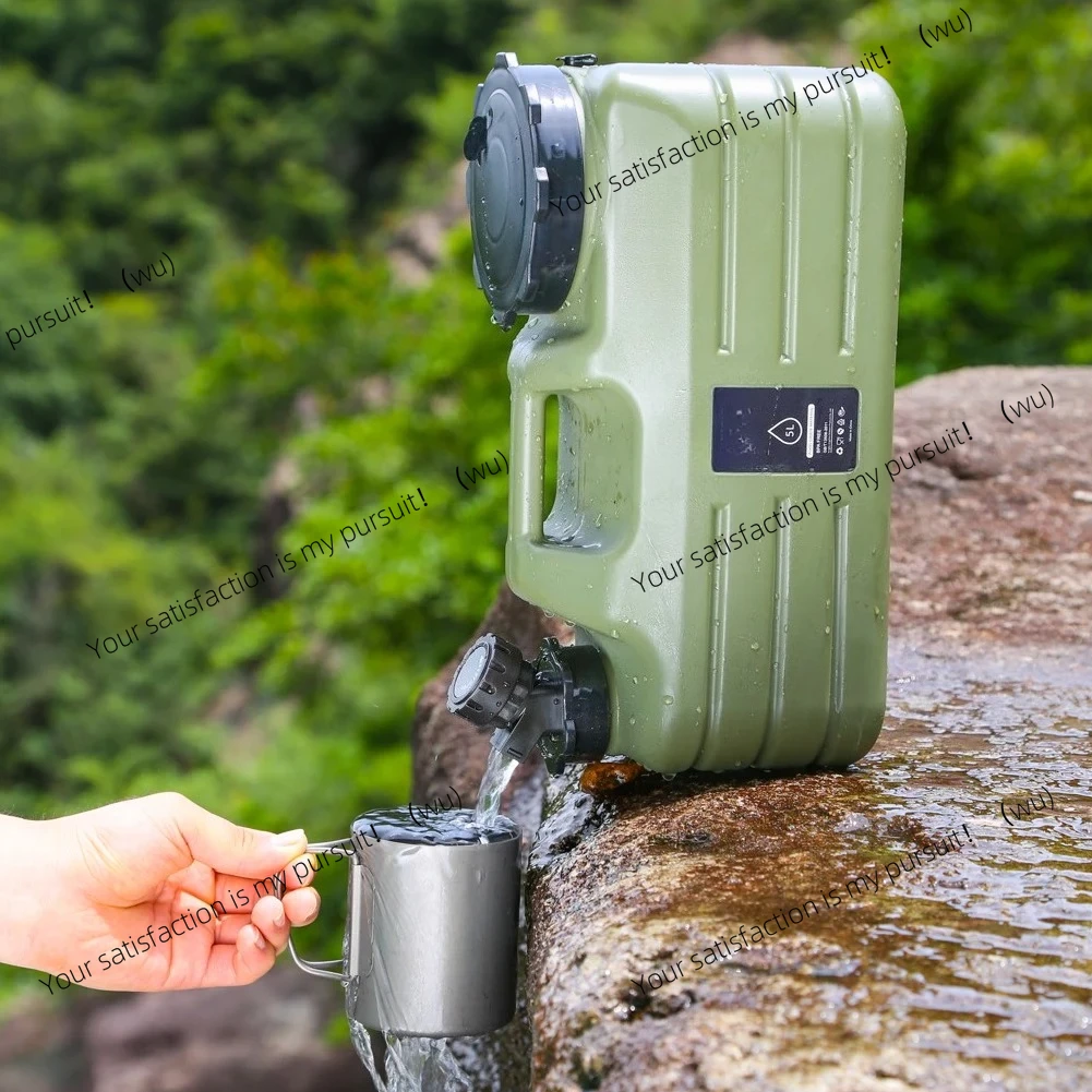 5/11L Outdoor Water Bin Large Capacity Portable Camp Water Bag with Detachable Faucet No Leakage for Camping Fishing Picnic