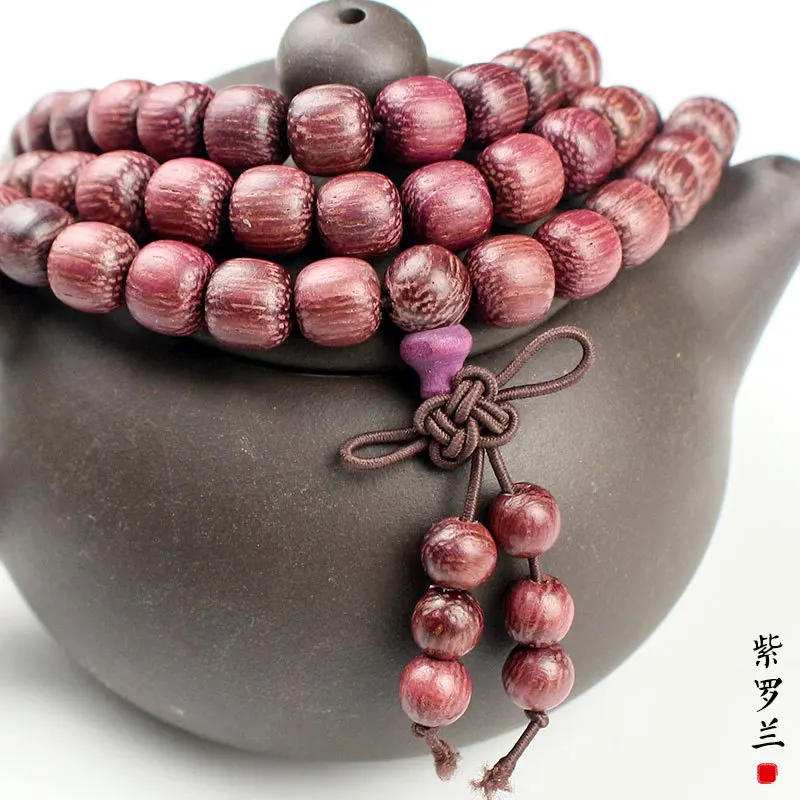 Violet Bracelet108Bracelet Collectables-Autograph Rosary Men's and Women's Twin Necklace Bracelet Beads Rose Rosewood Couple Sty