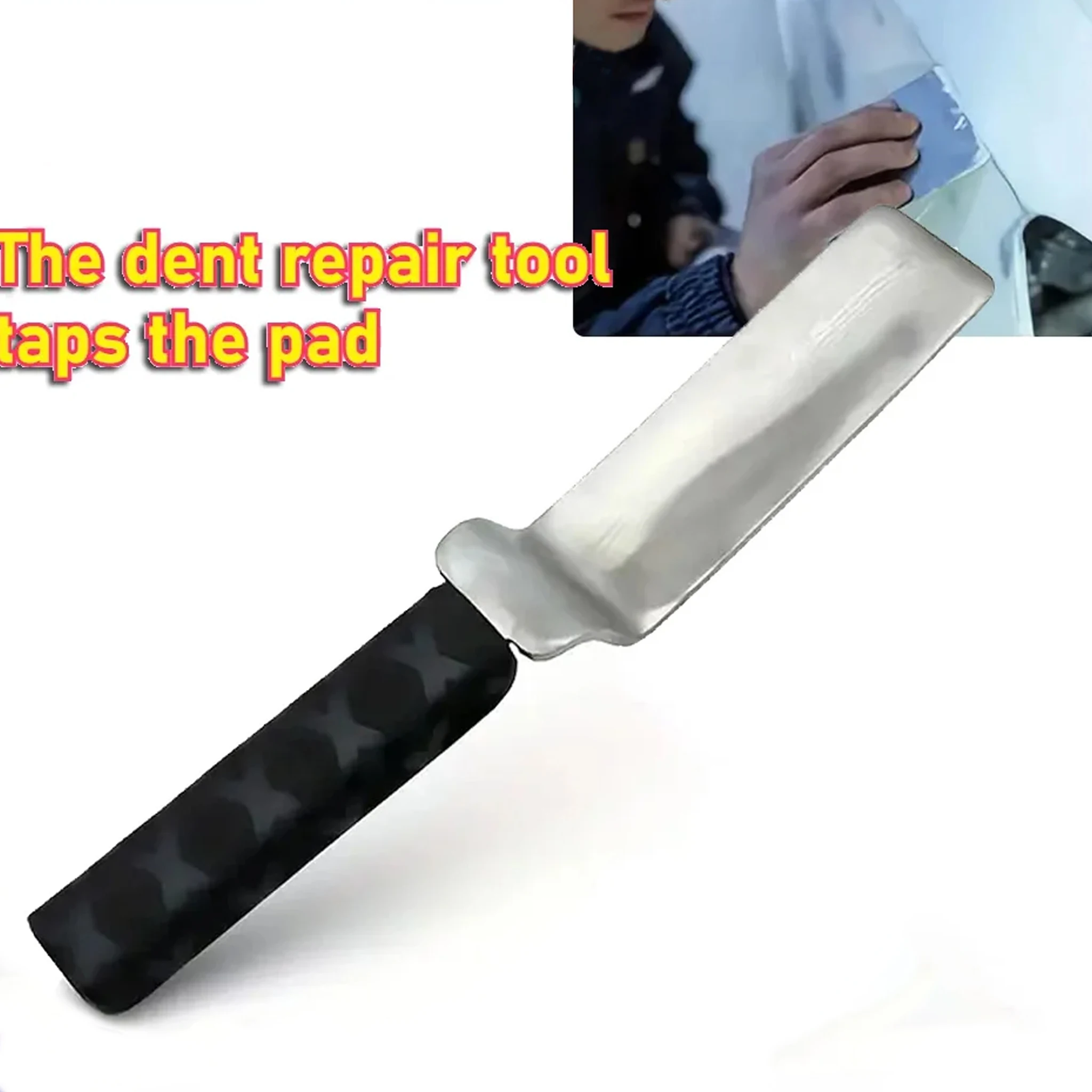 

2026 New Car Dent Repair Tool Stainless Steel Z-Type Rubber Handle Leveling Flapping Pad Body Dent Removal Tool