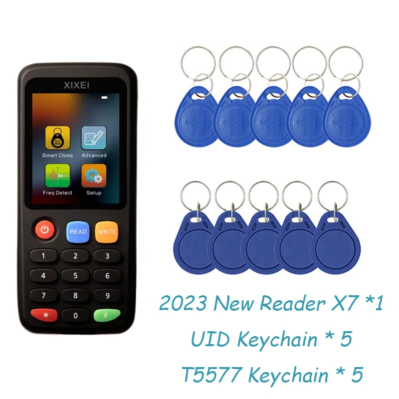 Nieuwe Rfid Smart Card Reader X7 125 khz Badge Copier 13.56 mhz Nfc Decoder Duplicator Ic Id Chip Tag Kloon Ntag213 215 Sleutel Schrijver