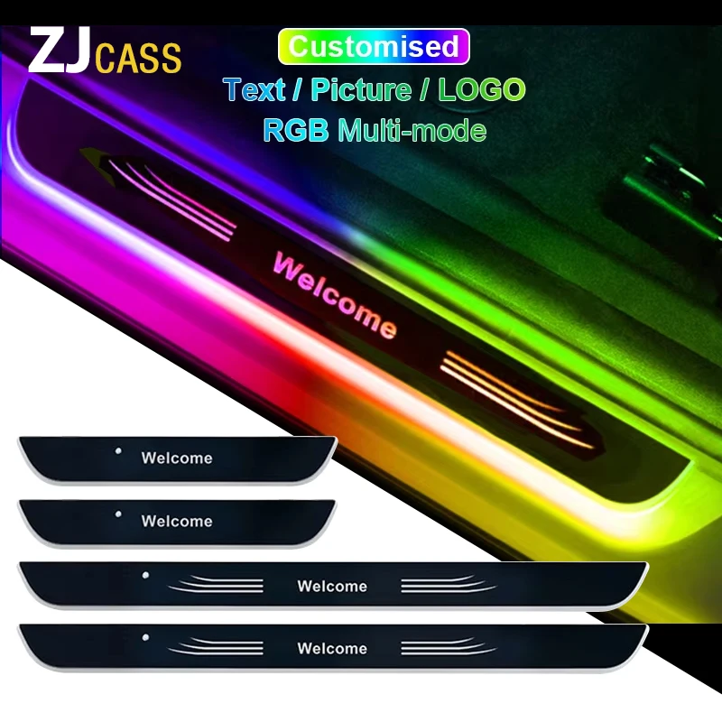 

Customizable NEW Car Door Sill Light RGB Multi-mode Welcome Light Infrared Sensor Controlled Car Threshold Lighting Decorative