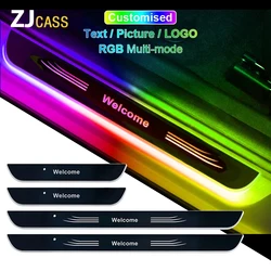Customizable NEW Car Door Sill Light RGB Multi-mode Welcome Light Infrared Sensor Controlled Car Threshold Lighting Decorative