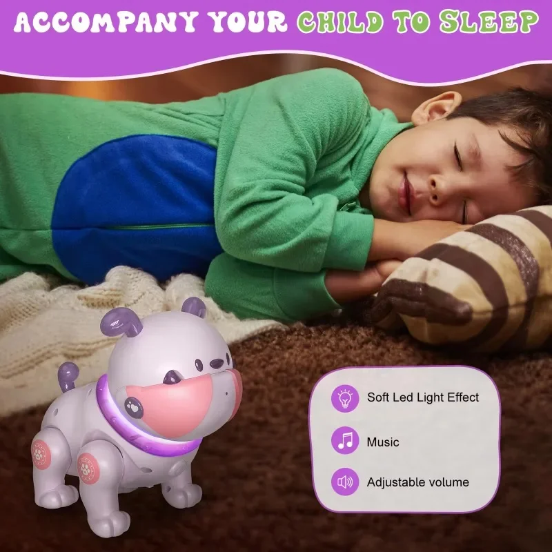 Children's robot dog toys, remote control pets with dance music recording function, gifts for boys and girls