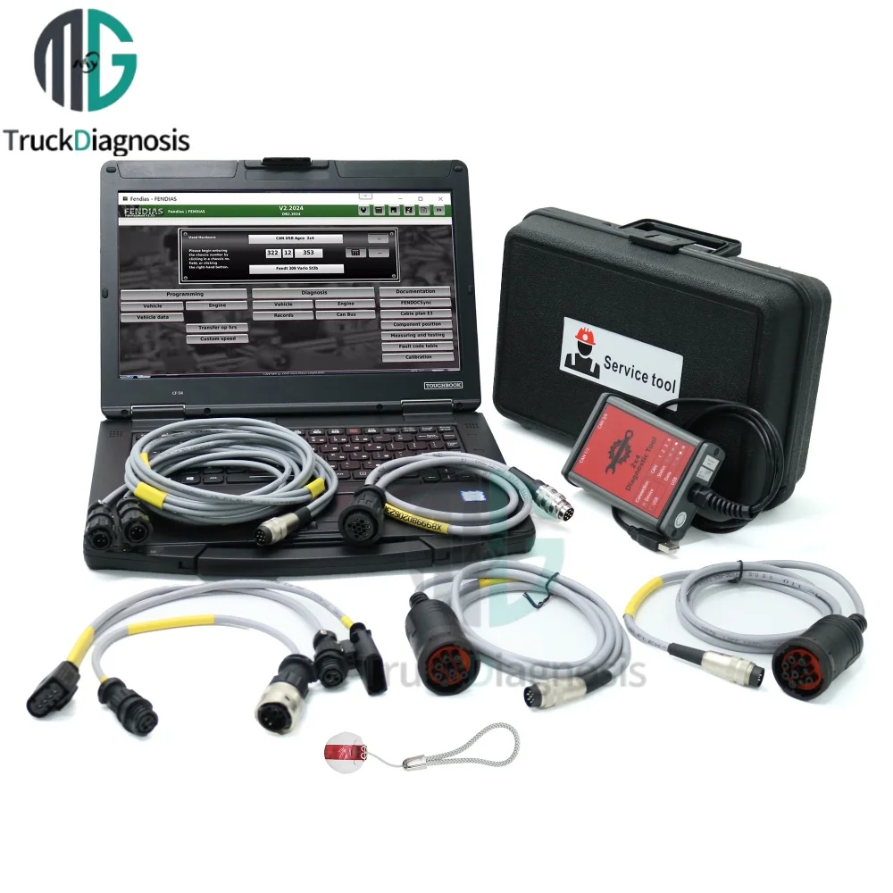 For AGCO FENDT Agricultural Diagnosis Scanner with Laptop for agco CANBUS EDT Interface Electronic Diagnostic Tool Heavy Duty