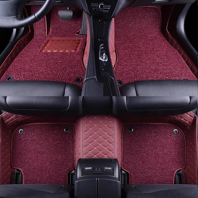 Custom Double Layered Car floor Mats Fit For VW Golf 8 Mk8 Combic 2021 2022 2023 2024 2025 2026 2027 2028 Auto Foot Carpet