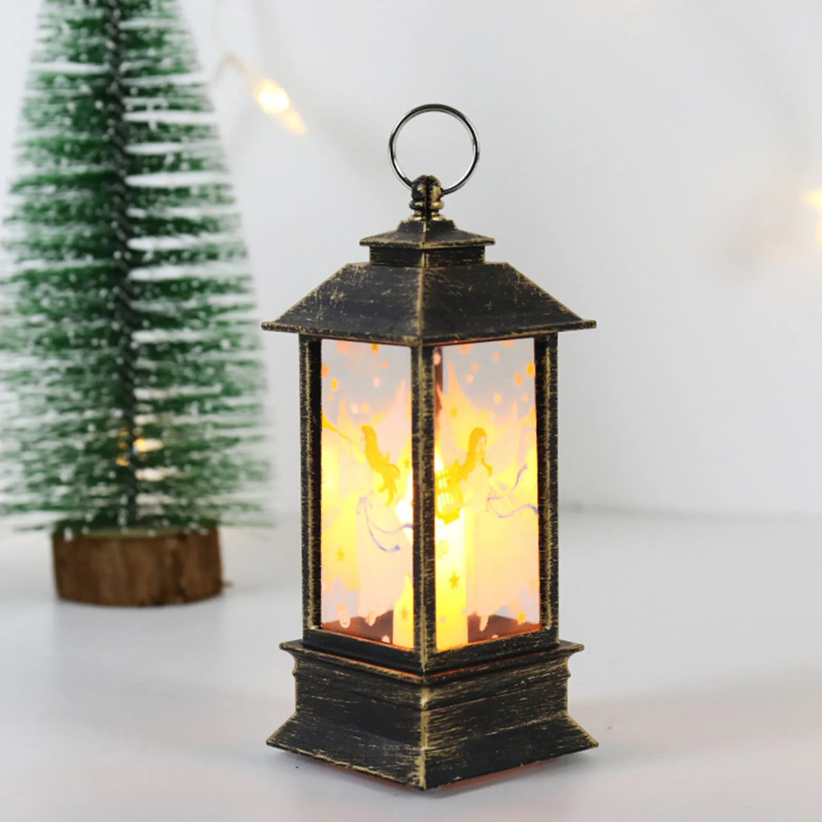 Christmas Decoration Light Christmas Warm LED Night Lights Full Of Warm Atmosphere Xmas Lantern For Table Mantel Fireplace Decor