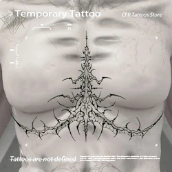 Temporary Tattoos Thorn Herbal Juice Tattoo Sticker Fake Tatto for Women Men Full Back Waterproof Body Stickers Tatouage Sexuele