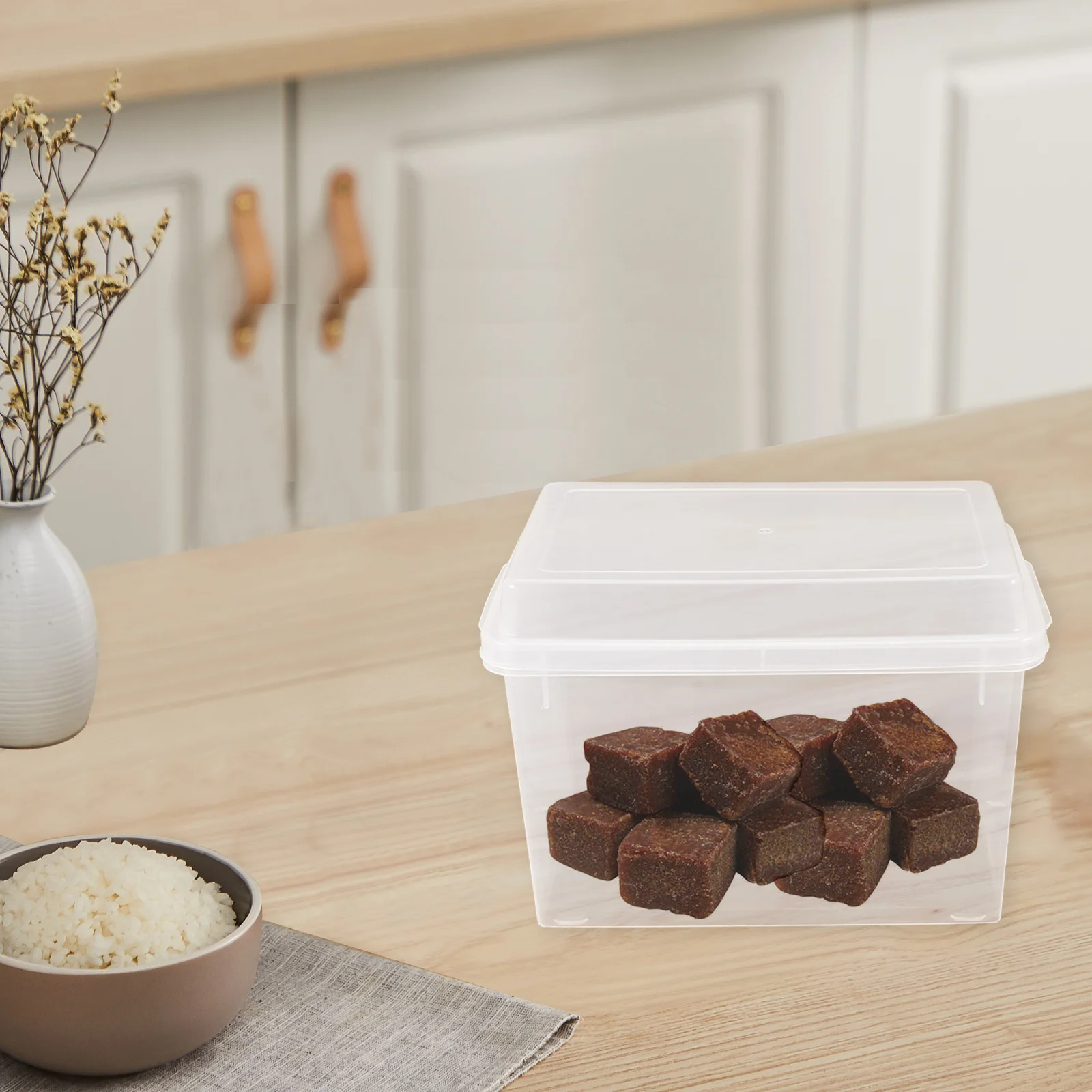 

1 set 1 Set Of Airtight Food Storage Containers Clear Pp Material Sealable Sugar Container For Flour Cereal Beans Grains Kitchen