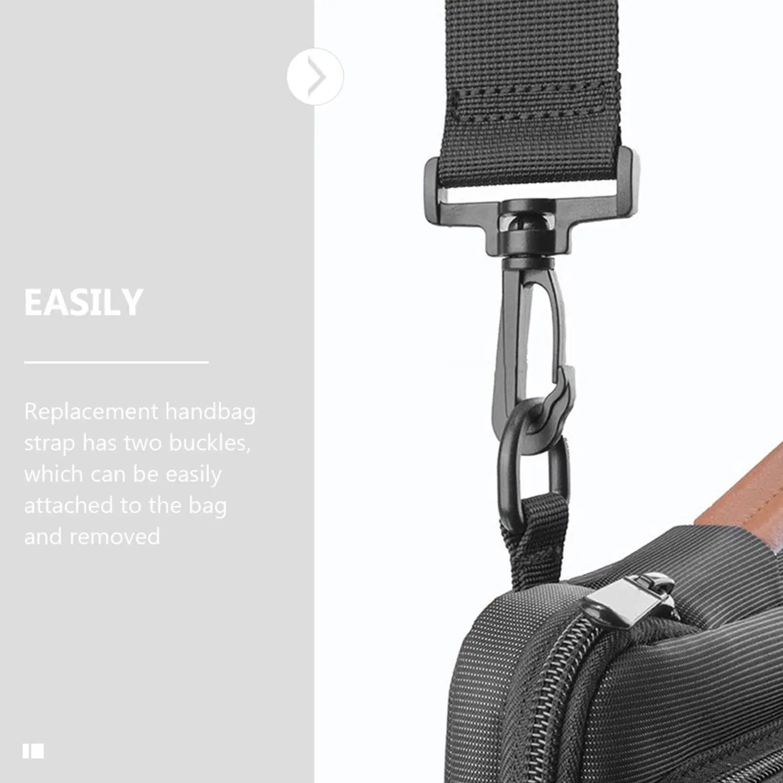 Soft Wide Adjustable Crossbody Shoulder Strap for Camera Bag Laptop Handbag Purse Replacement Strap with Buckles Bag Accessories