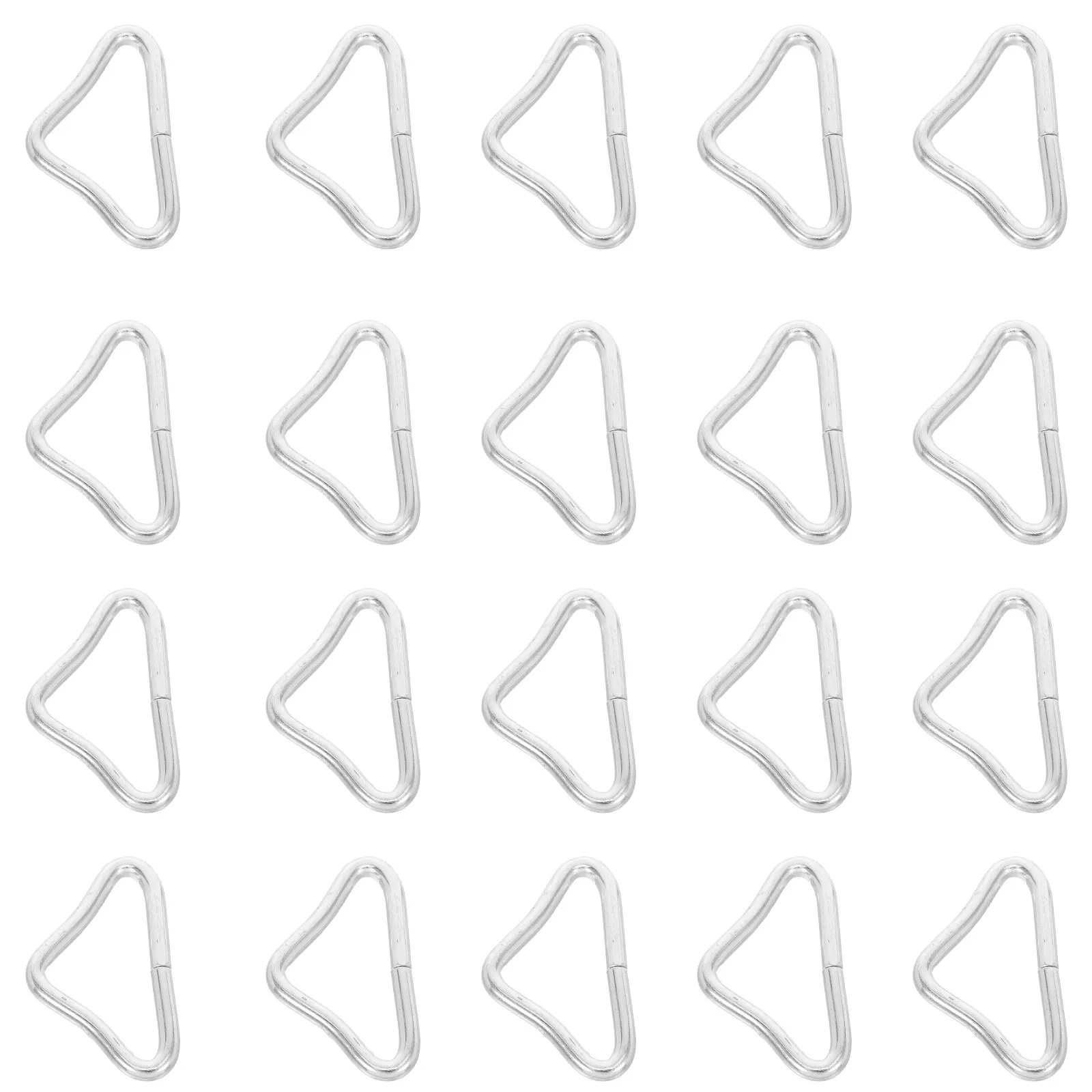 

60 Pcs Trampoline Parts Triangle Buckles V Shaped Rings Professional Wear Resistant DIY Tools Jump Bed Accessories Sturdy