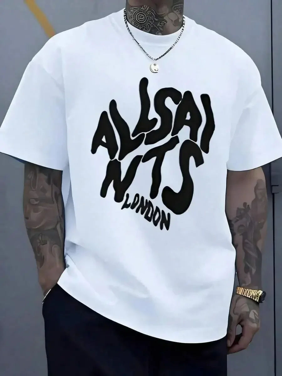 All Saint S London Lettering As A Bold Statement Of Urban Identity On This T Shirt, 220g A Nod To Street Culture And Global Fash