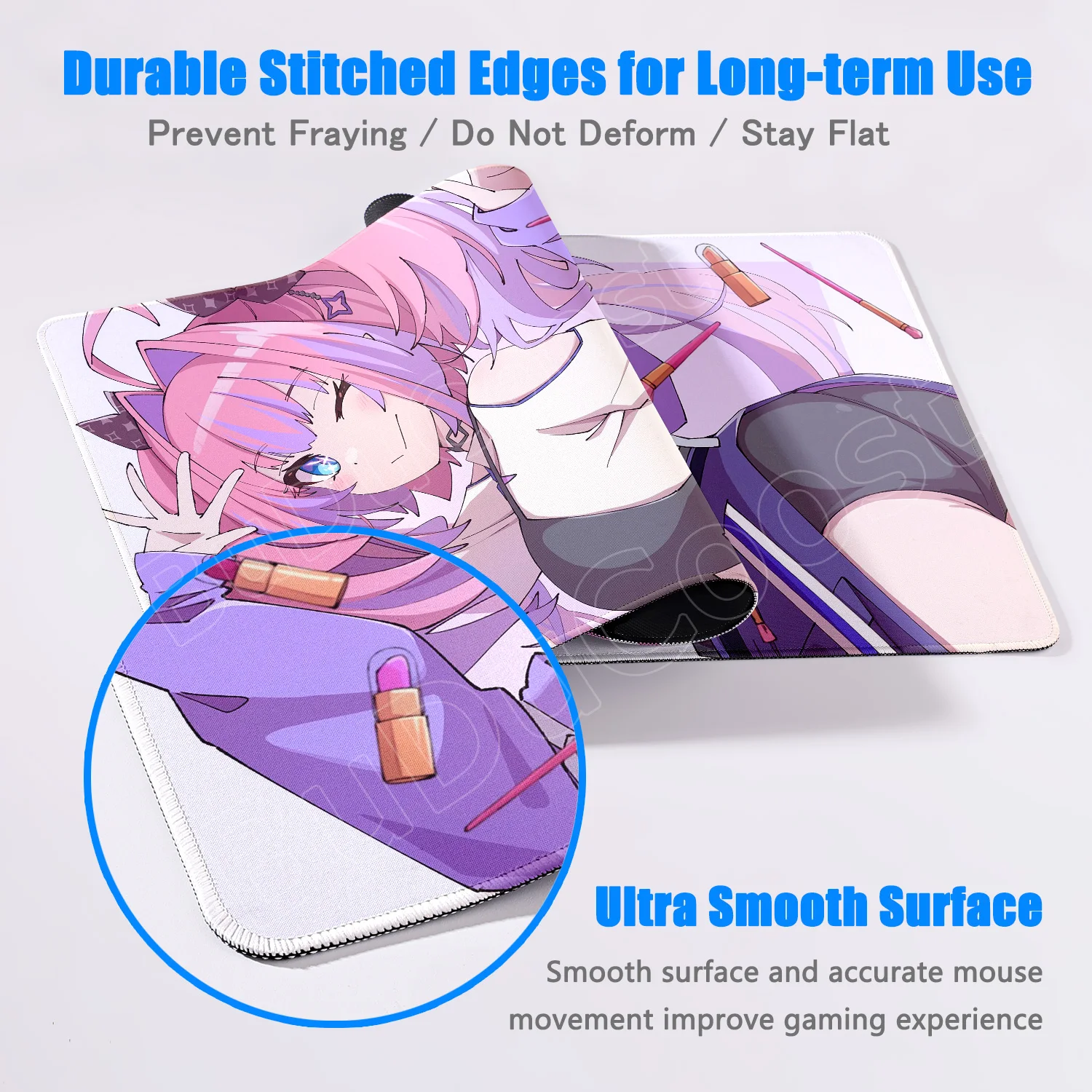 XXL Speed Office Cabinet Desktop Mats Laptop Anime Girl E-sport Gamer Mouse Pad Large HD Printing Hololive Kikirara Vivi Mauspad view 4