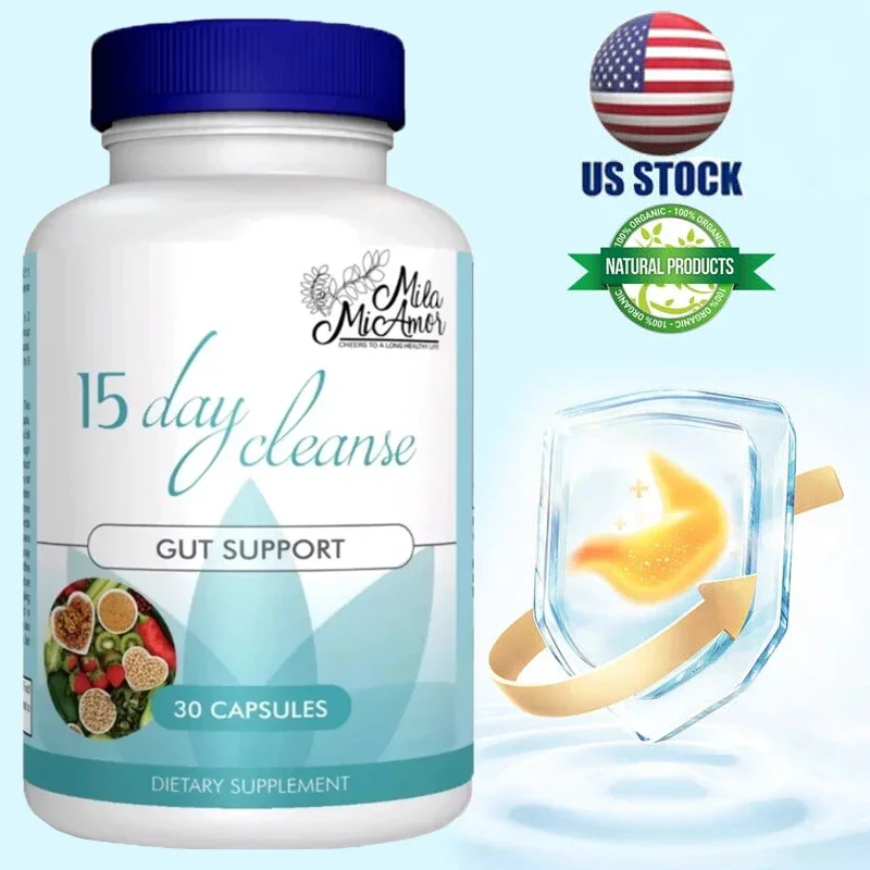 15-Day Colon Cleanse and Detox Capsules To Help Improve Overall Colon, Digestive System and Intestinal Health