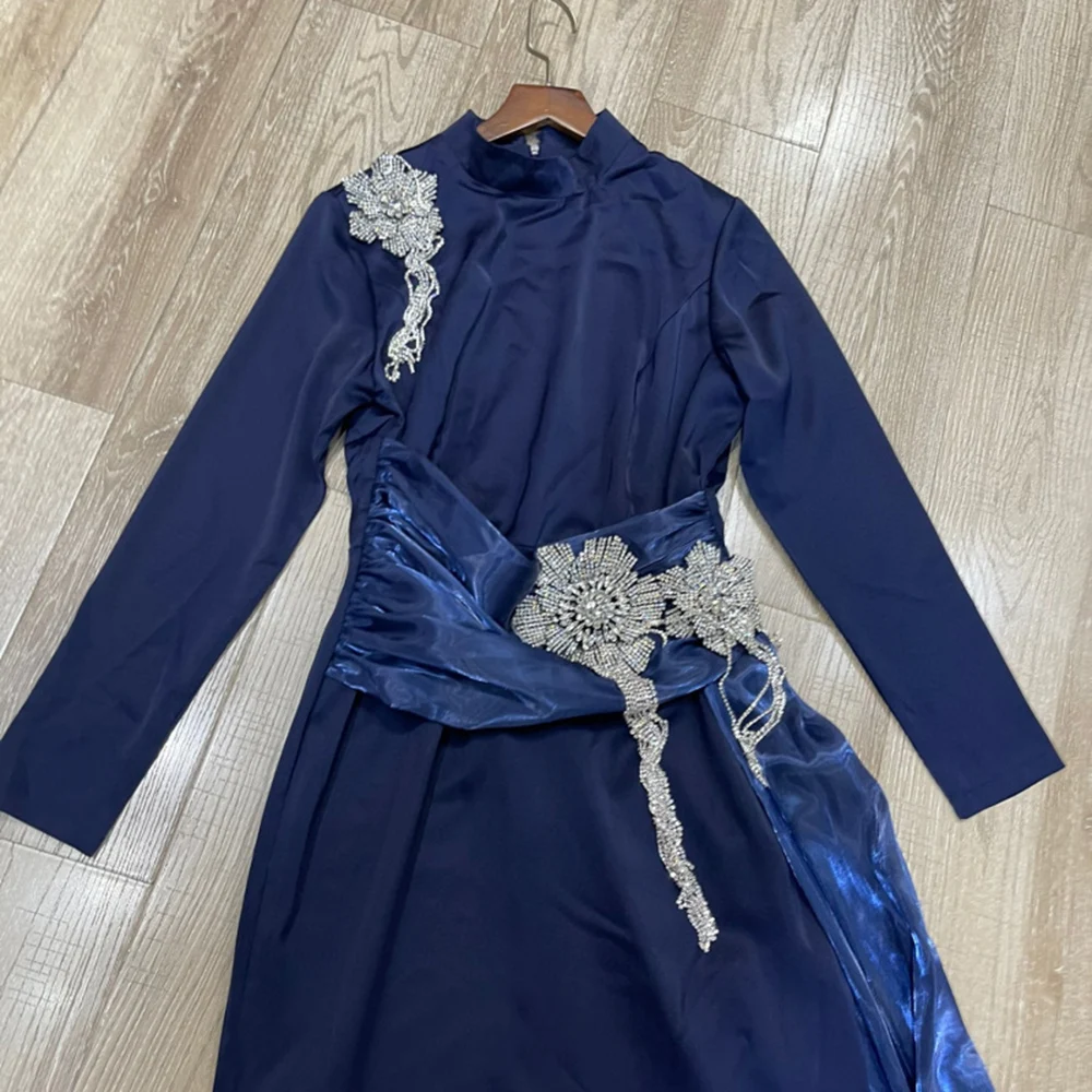 فساتين تنحيف بمزاجية من TWOTWINSTYLE للنساء برقبة دائرية وأكمام طويلة مزينة بفستان أنيق طراز أنثى KDR545284 #3