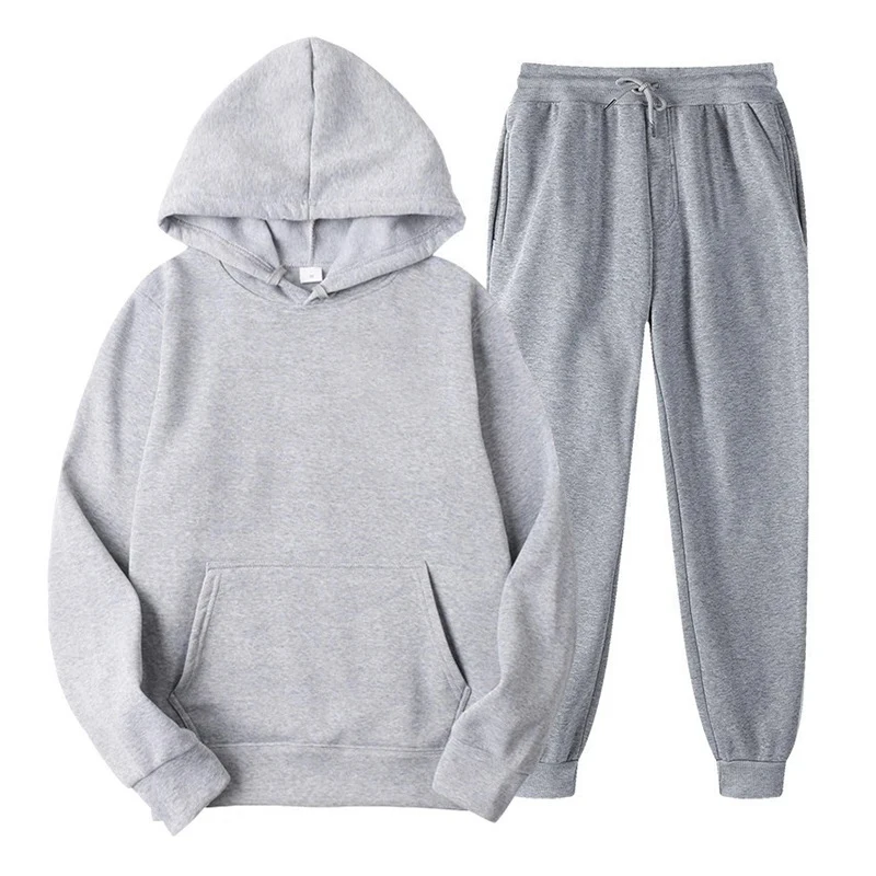 23 Print Autumn Winter Men Outdoor Sport Hoodies Cotton Fleece Tracksuit 2 Pieces Sets Sweatshirt+Pants Suit Hooded Sportswear