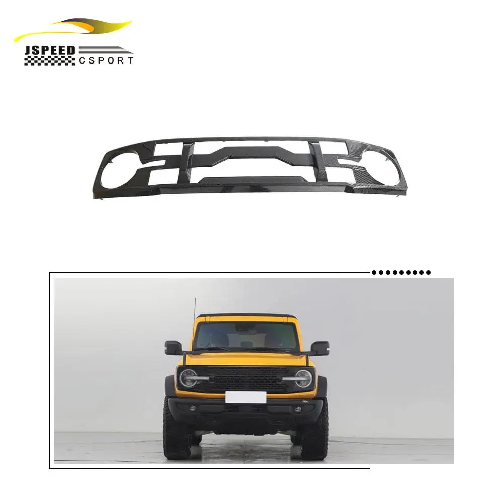 

Carbon Fiber Car Front Grille for Ford Bronco 2021-2023