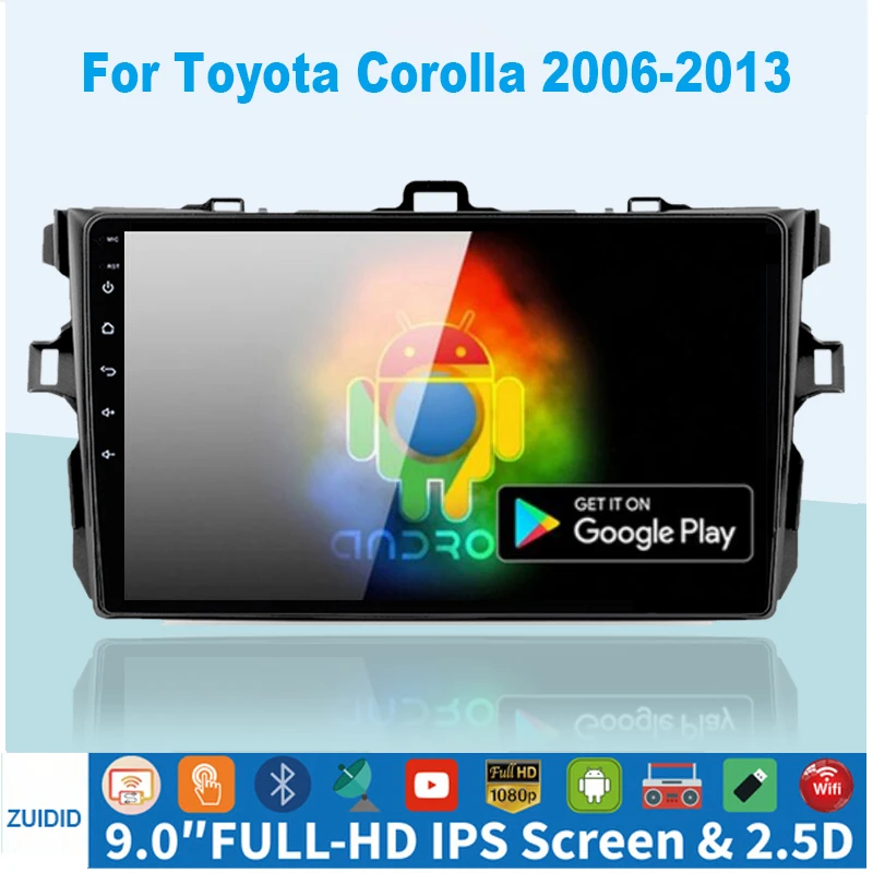 

Автомагнитола 2 din android 10,0, мультимедийный проигрыватель для Toyota Corolla E140/150/2006-2013, 2 din