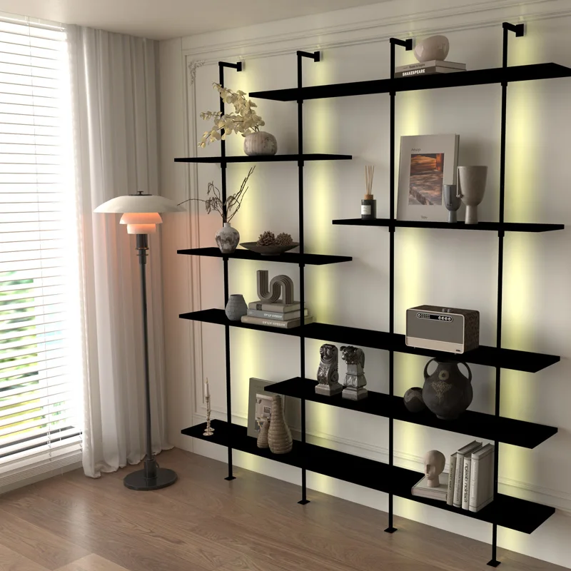 مداخل لهجة خزائن غرفة المعيشة عرض العطور رف الكتب خزائن غرفة المعيشة تخزين Librero Vitrina الأثاث العصري #4