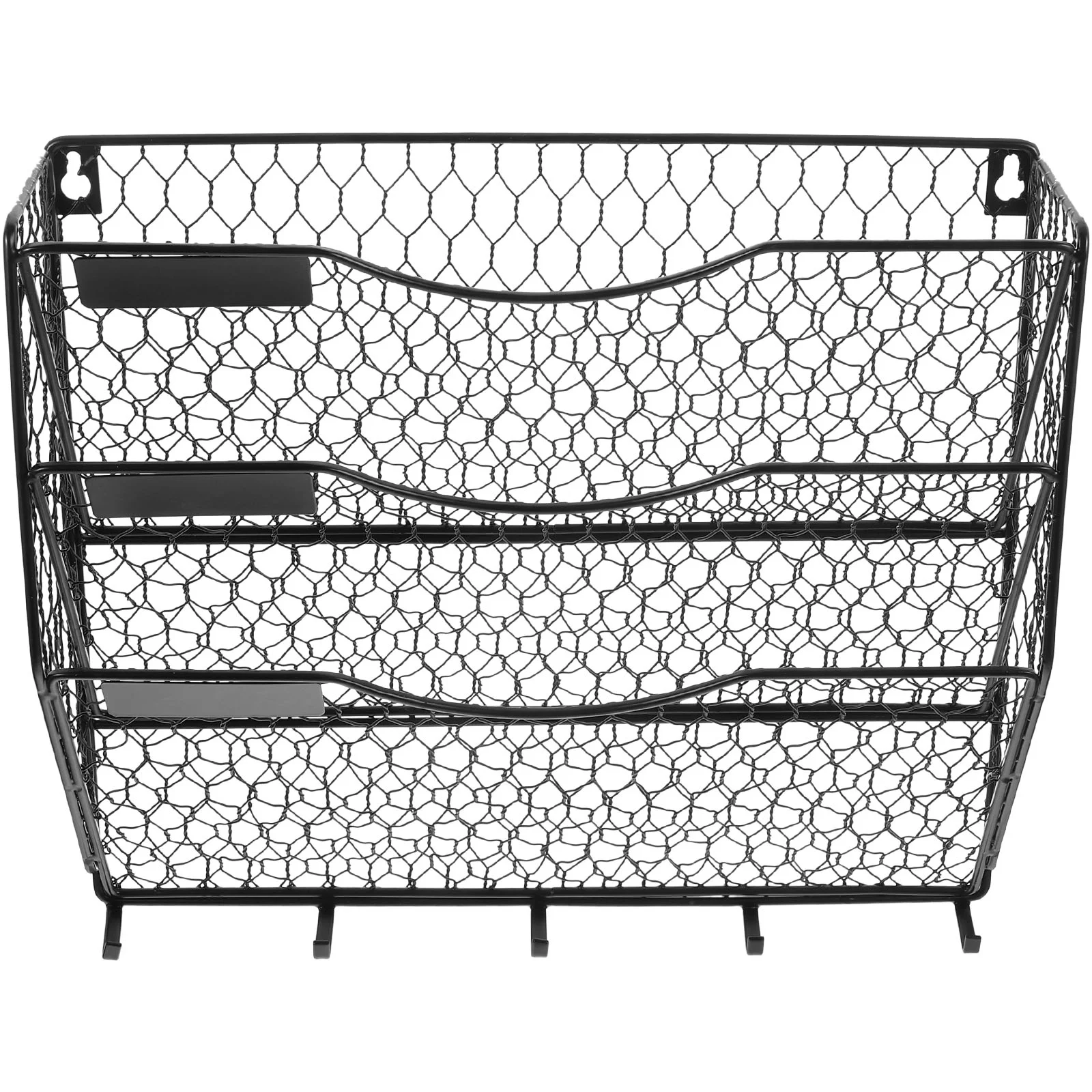 

Black Storage Baskets Magazine Display Stand Document Folder Wall Pocket File Holder