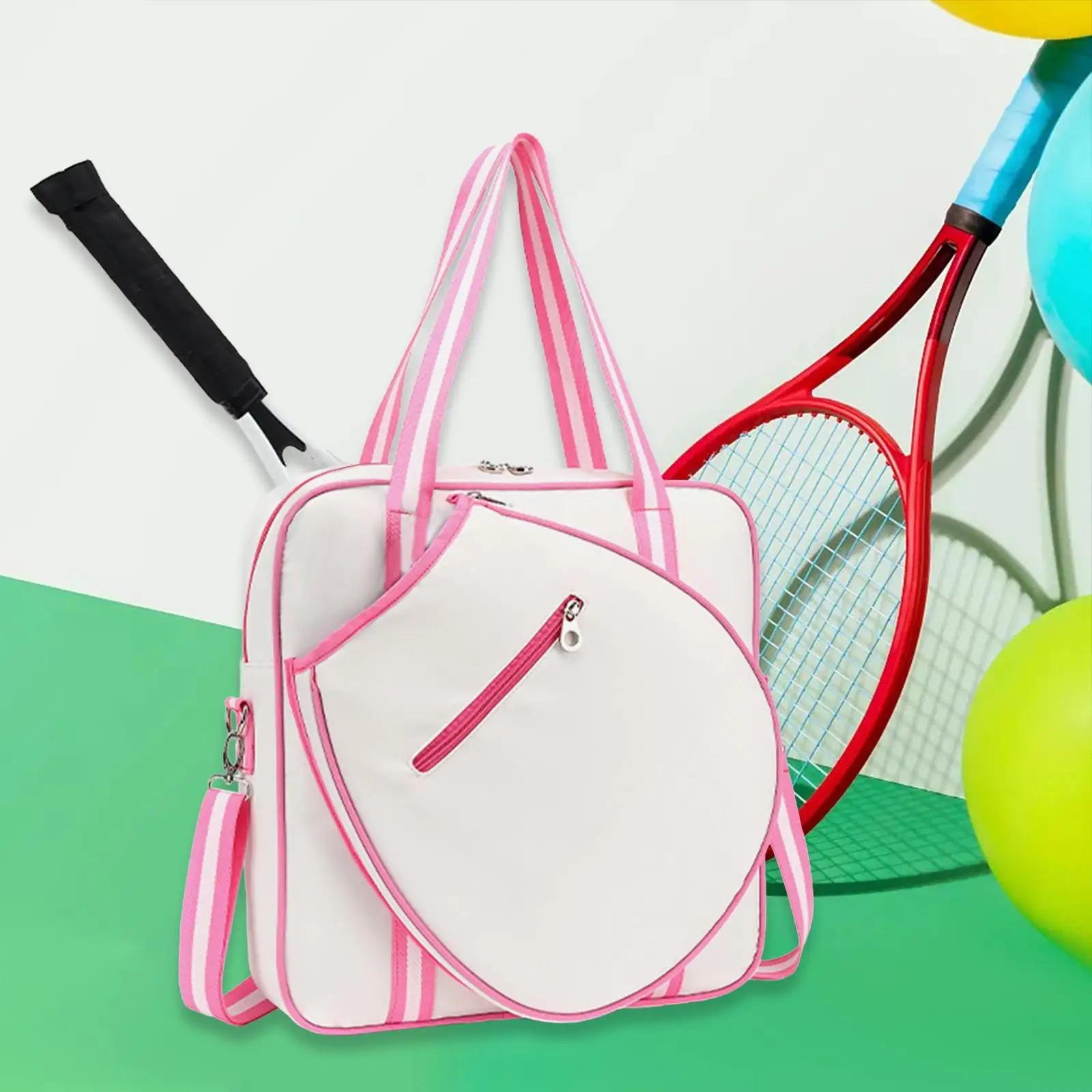 Tas bahu tenis, tas Tote tenis multifungsi kokoh bergaya tahan air 39x10x39cm untuk anak perempuan, anak laki-laki, remaja