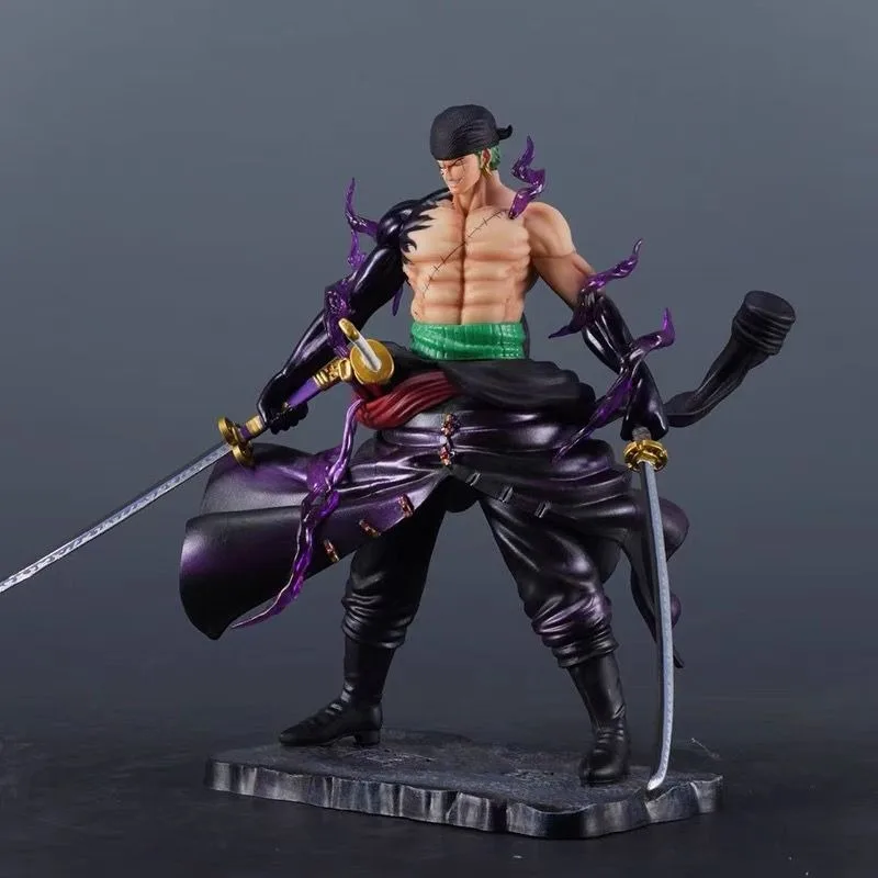 24cm New ONE PIECE Roronoa Zoro Action Figure Animation Peripherals Model Pvc Ornaments Collection Desktop Display Gift Toys