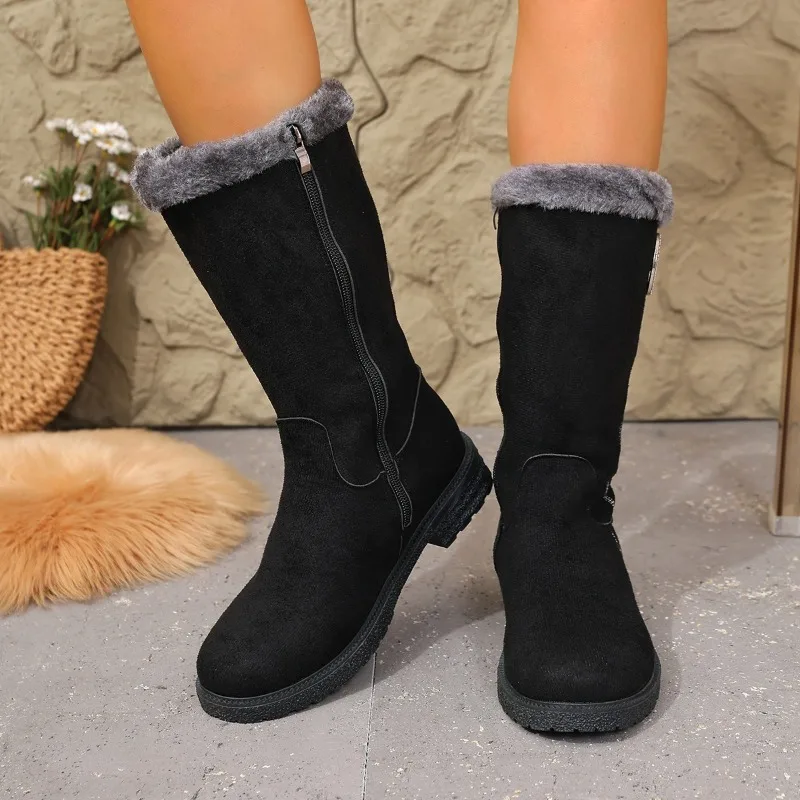 Fashionable Snow Boots - New Winter Style Women's Thick and Padded Mid-calf Boots view 5