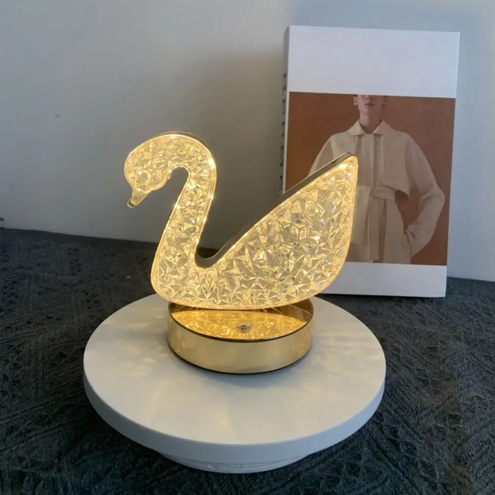 Cordless Crystal Night Light Touch Control 3 Light Colors Star Bedside Lamp Romantic Dimmable LED Atmosphere Lamp Reading